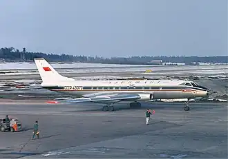 Un Tupolev Tu-124 similaire à l'avion accidenté.