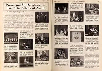 Suggestions de publicités pour Le cœur nous trompe de Cecil B. DeMille dans Exhibitors Herald, juillet 1921