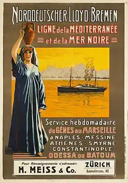 Le Kronprinz Wilhelm - Affiche publicitaire - Action de la Cie.