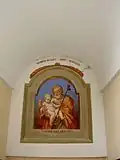 Une fresque dans l'église paroissiale Saint-Brice.