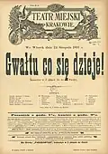 Affiche, 1897, Théâtre municipal de Cracovie