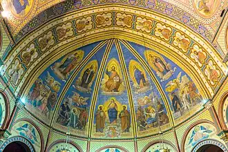 Le plafond semi-circulaire de l'abside par Jean-Louis Bézard.