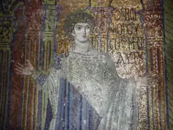 Mosaïque de la coupole représentant Saint Léon.