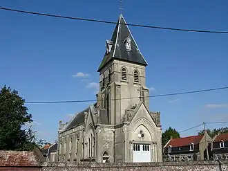 L'église actuelle reconstruite dans les années 1920.