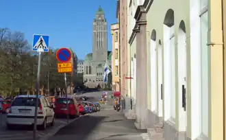 Agricolankatu, au fond l'Église du Kallio