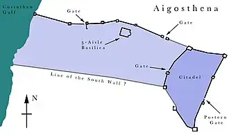 Plan de la forteresse d'Ægosthènes.