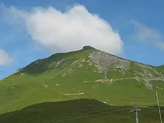L'aiguille Croche vue depuis le col du Joly au sud-est.