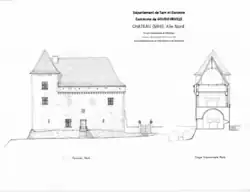 Relevé graphique de la façade nord - UPAD 82