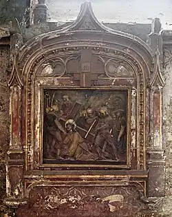 Station 3, Jésus tombe pour la première fois sous le poids de la croix.