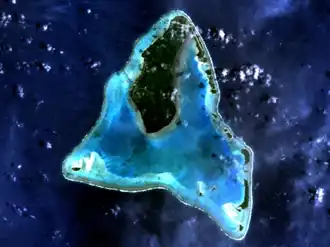 Image satellite d'Aitutaki,