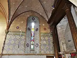 Les peintures du  mur nord du chœur.