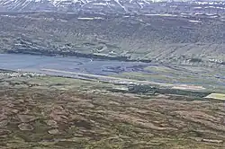Vue aérienne de l'aéroport.
