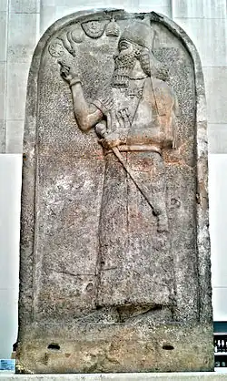 Stèle d'Assurnasirpal II provenant de Nimroud. British Museum.