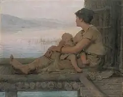 Albert Anker, Femme lacustre, 1873, Musée des beaux-arts de La Chaux-de-Fonds