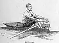 Albert Rambure en 1887 (champion de la Marne et de France en skiff);
