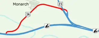 Route 3A près de Monarch