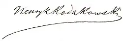 signature de Henryk Rodakowski