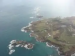 Vue aérienne du phare de Mannez