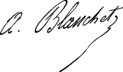 signature d'Alexandre Blanchet (médecin)