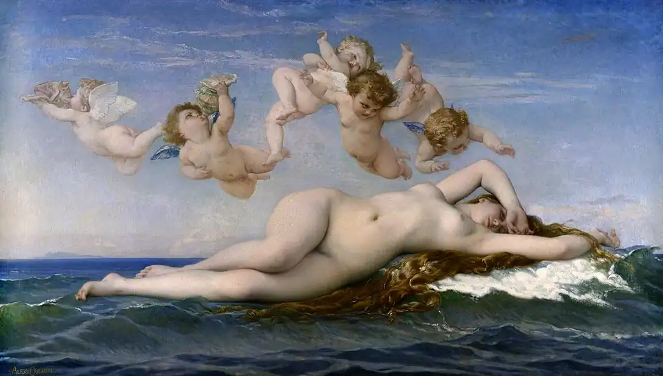 Alexandre Cabanel, La Naissance de Vénus (1863), Paris, musée d'Orsay.