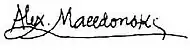 signature d'Alexandre Macédonski