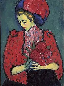 Alexej von Jawlensky, Junge Frau mit Paeonien (1909)