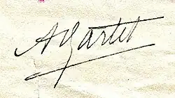Signature de Alexis Bartet