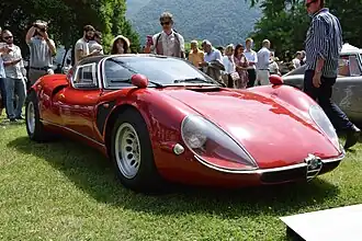 Alfa Romeo Tipo 33 Scaglione coupé Stradale (1968).