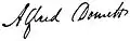 Signature de Alfred Domett