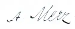 signature d'Alfred Merz