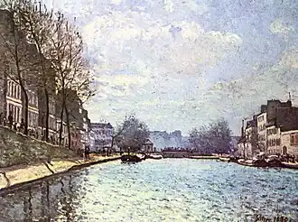 Vue du canal Saint-Martin à Paris, Alfred Sisley, 1870, musée d'Orsay