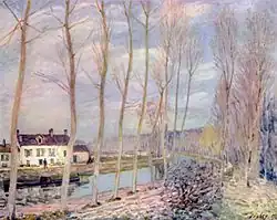 Le Canal du Loing par Alfred Sisley, 1892.