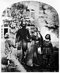 Alfred Tennyson et sa famille à Farringford House, vers 1862.