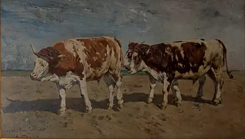 Boeufs rentrant du loabour (1895), Patrimoine de la commune de Knokke