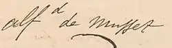 signature d'Alfred de Musset