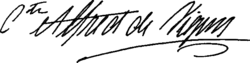 signature d'Alfred de Vigny