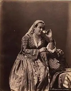 Mauresque en karakou, ca. 1880.