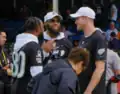 Avec Keenan Allen (au milieu) et le quarterback Ryan Tannehill (à droite) au Pro Bowl 2020.