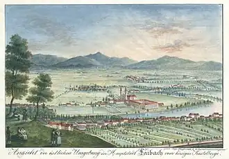 Ljubljana, vers 1821.