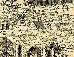Vue la plus ancienne de l'ancien hôtel de ville de 1547