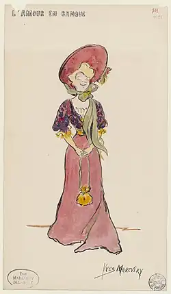 Amélie Diéterle dans L'Amour en banque, 1907