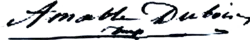 signature d'Amable Dubois