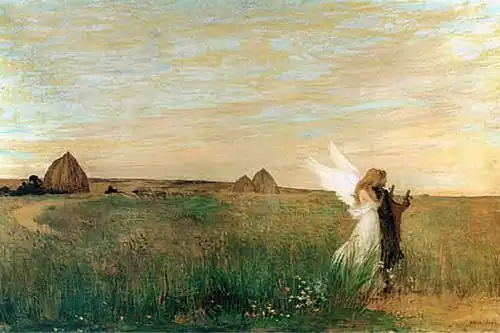 Hésiode inspiré par la muse (vers 1900), musée d'Art du comté de Los Angeles.