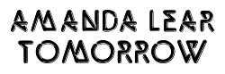 Logo. Des lettres noires forment les mots Amanda Lear Tomorrow.