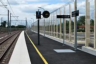 Vue du quai en direction de Libourne.