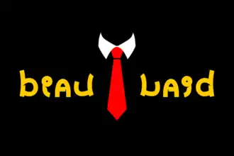 Ambigramme miroir d'axe vertical « beau / laid ».