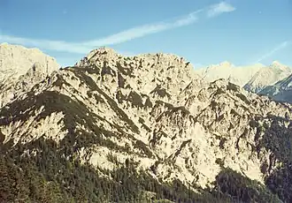 Vue de l'Ameisnockenkopf et du Gernhorn depuis le Hundshorn.