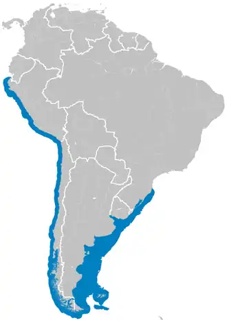 Description de l'image American Elephantfish Callorhinchus callorynchus distribution map.png.