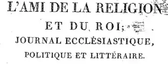 Image illustrative de l’article L'Ami de la religion