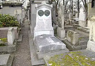 Monument funéraire d'André-Marie Ampère et de Jean-Jacques Ampère, Paris, cimetière de Montmartre.